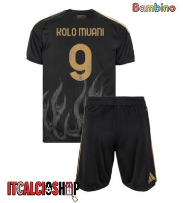 Juventus Randal Kolo Muani #9 Terza Maglia Bambino 2026-27 Manica Corta (+ Pantaloni corti)